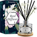 Citrus Reed Diffuser - 5.9 fl oz - Fragrance for Up to 90 Days - Reusable, Refillable Glass Holder - Includes 8 All-Natural Reed Sticks - Flame Free