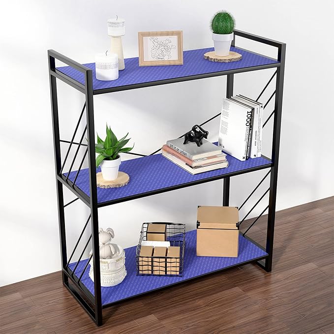 Shelf Liners for Kitchen Cabinets Refrigerator Liners Waterproof Plastic Kitchen Cupboard Liner Non Adhesive Drawer Mats EVA Material Fridge Liner for Shelves - Blue 11.8 x 236.2 Inches