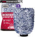 AIDEA Car Wash Mitt Microfiber, 1PK Wheel Cleaner Mitts, 7.12''X10.14'' | Scratch Free Lint-Free, Extra Plush Premium Microfiber Mitt Car Wash Brush, Regular Size