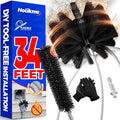 Holikme Dryer Vent Cleaner Kit - 34Ft Flexible Lint Brush for Deep Cleaning | Dryer Vent Cleaner Brush with Drill Attachment, Removes Years of Lint Buildup, Improves Airflow, Faster Drying & Fire Safety