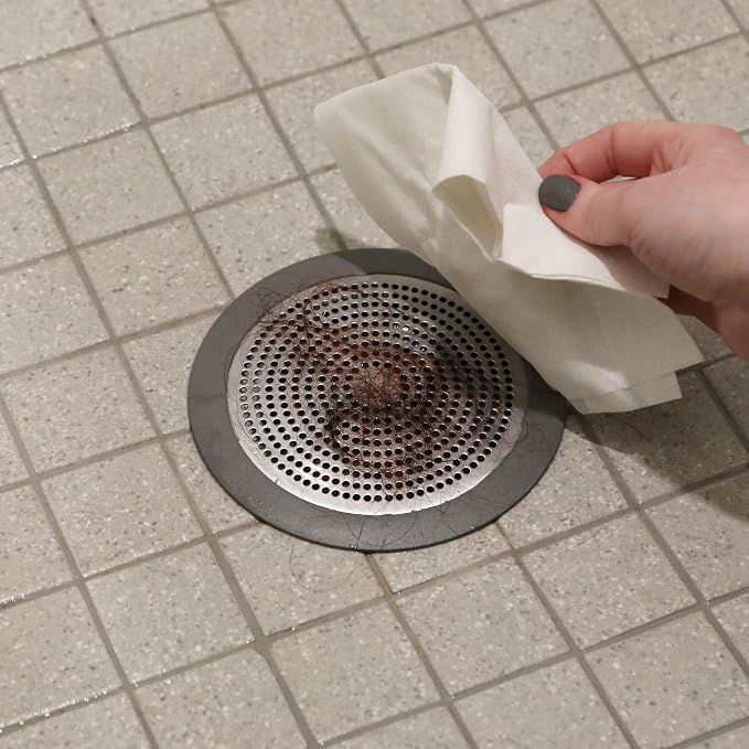 Danco 11040P Bathroom Sink Hair Catcher, Bathtub Drain Protector, Sink and Tub Strainer, 2-Pack