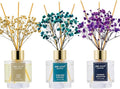 Reed Diffuser Set of 3,Clean Linen Ocean Mist&Sea Salt Lavender Eucalyptus Oil Reed Diffusers for Bedroom Living Room Office Aromatherapy Oil Reed Diffuser for Gift 50ml x 3