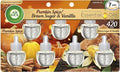 Air Wick Plug in Scented Oil Refill, 7ct, Pumpkin + Brown Sugar Mixed Pack, Fall Scent, Essential Oils, Air Freshener