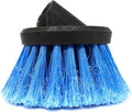 Guttermaster Blue Round Flow Through Brush, Medium Soft, Round 4.5 Inch | GM-315 Polypropylene bristles, soft brush, flow through design, flagged ends, ideal for RVs and larger vehicles