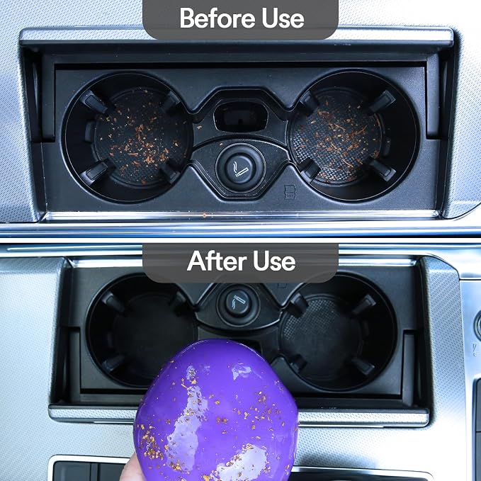 PULIDIKI Car Cleaning Gel Clean Putty, Universal Car Interior Cleaner Slime | Perfect Cleaning Kit Supplies, Auto Detailing Tools Accessories, Dust Remover Gifts for Men Women Purple (70g)