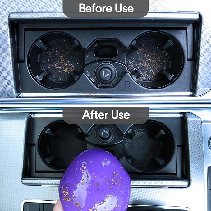 PULIDIKI Car Cleaning Gel Clean Putty, 4 Pack (160g Each) | Auto Detailing Tools Car Slime Cleaner Dust Cleaning Gel for Car Interior Cleaner Car Accessories Keyboard Cleaner Purple