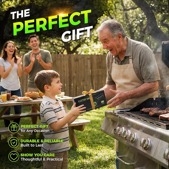 Electric Grill Brush, Cordless Automatic BBQ Power Cleaner | 100 Min Runtime, 304 Stainless Steel Bristles, Removable head, 1100 RPM High-Speed Motor