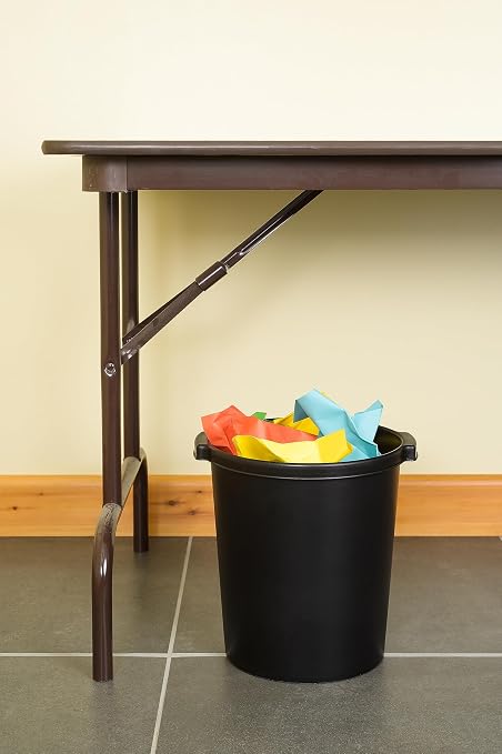 Jalema Re-Solution Office Wastebaskets, 4.75 Gallon, Black, 10 Pack | 10 office wastebaskets, 4.75 gallon, post-consumer recycled plastic, black, for office or home