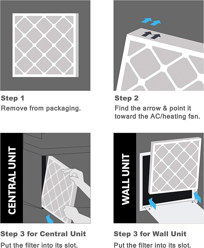 Aerostar 6x10x1 MERV 11, Pleated Air Filter, 6x10x1, Box of 6, Made in the USA