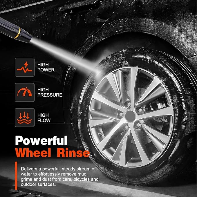 Home High-Pressure Car Wash Water Gun, 2026 Upgraded Car Wash Water Gun Garden Hose Sprayer, Adjustable Spray Patterns, for Watering Plants and Vegetables, and Car Washing