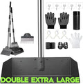 Dog Pooper Scooper for Large Dogs，9.1" X9.5"，Oversized Tray，pooper scooper | Free with two extension rods，Reduce the frequency of garbage trips，for Large, Medium, Small Dogs