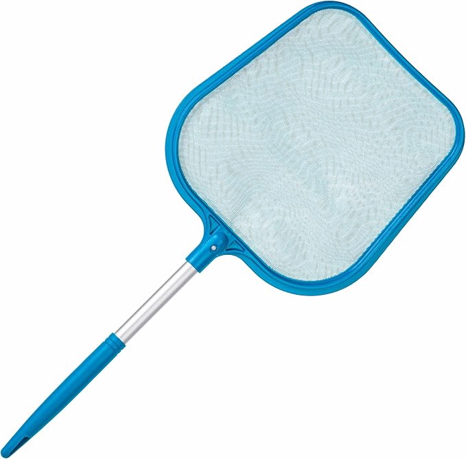 U.S. Pool Supply Professional Spa, Hot Tub, Pool Hand Leaf Skimmer Net, 26" Long with 12" Aluminum Pole - Fine Mesh Netting, Cleanout Leaves, Debris