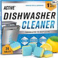 Dishwasher Cleaner And Deodorizer Tablets - 24 Pack Deep Cleaning Descaler Pods for Dish Washer Machine, Heavy Duty, Septic Safe, Natural Limescale Remover, Calcium, Odor, Smell - 12 Month Supply