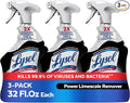 Lysol Power Limescale Remover Bathroom Cleaner Spray, Hard Water Stain Remover, Disinfecting Multipurpose Cleaner for Shower & Bathtub, Tough on Lime & Calcium, 0% Bleach, Atlantic Fresh Scent, 32oz
