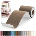 Linen Repair Tape 4x79 inch, Self Adhesive Fabric Patches, Linen Patch Tape Kit, Fabric Repair Tape for Couch Sofas, Headboards, Chairs, Pillows, Curtains, Couches - Light Brown