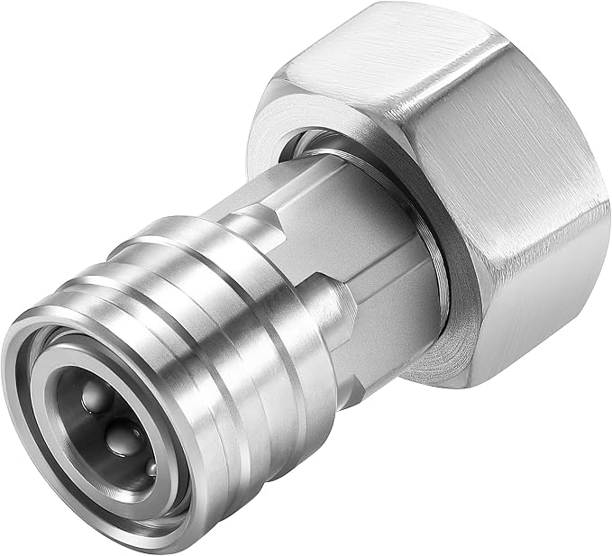 Garden Hose to Pressure Washer Adapter, 3/4" GHT to 1/4" | Stainless Steel Quick Connect, Convert Water Hoses to Power Washer Connector
