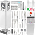 Phone Cleaning Kit (57PCS), iPhone Cleaning Kit, Airbud Cleaning Kit for AirPods, Keyboard Cleaning Kit, Charging Port Cleaner for Apple Lightning/Android USB-C (White, with 10 Mini Brush)