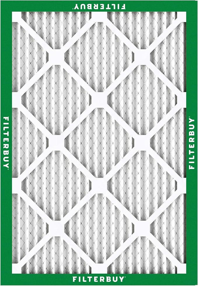 Filterbuy 10x14x1 Air Filter MERV 8 (MPR 700) Dust Defense Replacement (6-Pack), Electrostatic Pleated HVAC AC Furnace Filters, Made in USA (Actual Size: 9.50 x 13.50 x 0.75)