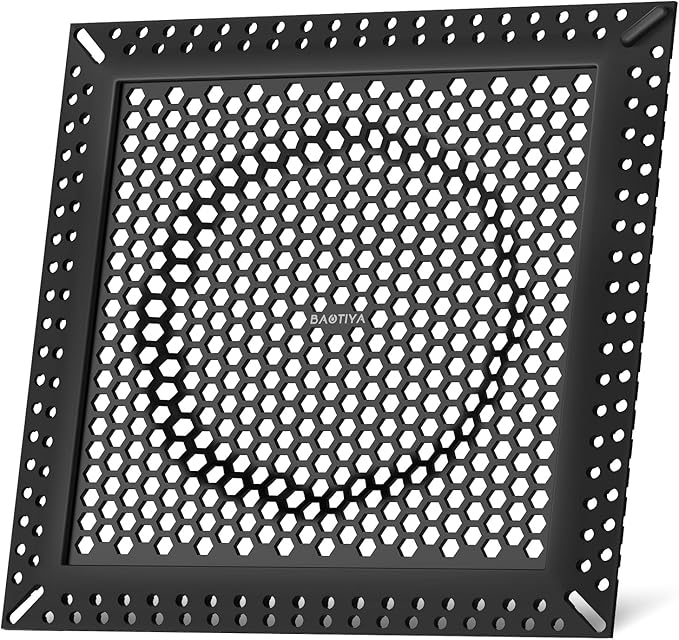 Square Shower Drain Hair Catcher, Flat Shower Drain Hair Catcher, Anti-Clogging Fast Drainage, Anti-Slip, Easy Clean Fits Bathroom Hair Catcher for Shower (Matte Black, 6 inch)