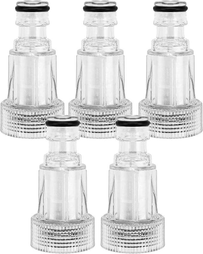 BuleVina 5Pcs Water Inlet Filter Connector Replacement Fits for DEWALT 20V MAX DCPW550 Cordless Pressure Washer Garden Hose Adapter Parts