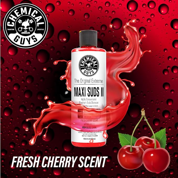 Chemical Guys, Maxi Suds II Foaming Car Wash Soap, Cherry Scent, 16 fl oz