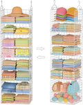 Yuyetuyo Stackable Hanging Closet Organizer, 8 Tier Wire Storage Shelves | Adjustable Detachable Foldable Heavy Duty