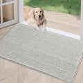 REFETONE Indoor Doormat, Front Door Mat 24"x36" Absorbent Rubber Backing Non Slip Back Door Mats, Washable Low-Profile Inside Floor Mat Door Rugs for Entryway, Resist Dirt Mud Mat for Dogs, Grey