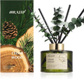 Reed Diffuser Set with 6.76 fl oz Cedar Wood Scent Essential Oils and 3 Leaves & 8 Diffuser Sticks,Bathroom Shelf Decor & Air Freshener, House Bedroom Office Decor & Gifts