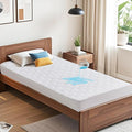 BEDLORE Waterproof Mattress Protector, Twin Size Mattress Pad with Deep Pocket 6"-15" Depth, Soft Breathable Single Bed Mattress Cover for Bedroom, Dorm Room (White)