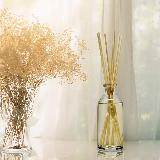 Reed Diffuser Set, Spring Clean - Bathroom Shelf Décor | Fresh, Crisp Fragrance of Lemon, Leafy Greens & Lavender, Essential Oil Room Scent Infuser with Reed Sticks, Made in the USA