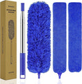 SetSail Dusters for Cleaning 100-inch Extra-Long Gap Duster with Extension Pole Bendable Microfiber Head Washable Ceiling Fan Cleaner Duster Kit for High Ceilings, Blue