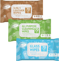 Air Jungles Car Interior Cleaning Wipes Set 210 Count, XL 8" x 10" | Clean Condition Protect Wipes for Vinyl and Leather Apparel Furniture Auto Car Interior Shoes Boots Bags