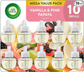 Air Wick Plug-In Scented Oil Refills, 10 Count, Vanilla and Pink Papaya, Air Freshener, Essential Oils, Eco Friendly