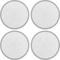 Ohtomber Shower Drain Hair Catcher - 2PCS 4.72” Shower Stall Sink Drain Cover Strainer, Stainless Steel Bathtub Hair Filter Trap Stopper, Bathroom Floor Screen Protector with Silicone Rim
