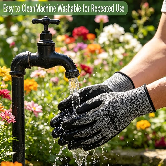 8 Pairs gloves for men gardening gloves,garden gloves for women,Breathable latex dipped gloves,Suitable for weeding and warehouse handling