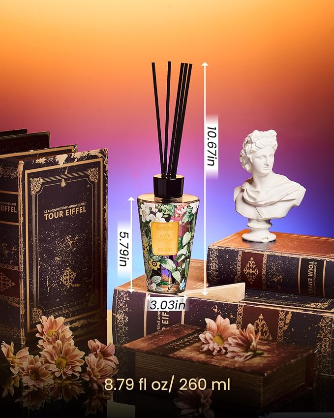 M&SENSE Reed Diffuser Set, Sage Citrus, 8.79 oz Natural Essential Oil | Non-Toxic Organic, Long-Lasting Fragrance, Ideal for Home Office, Bedroom, Gifts for Women