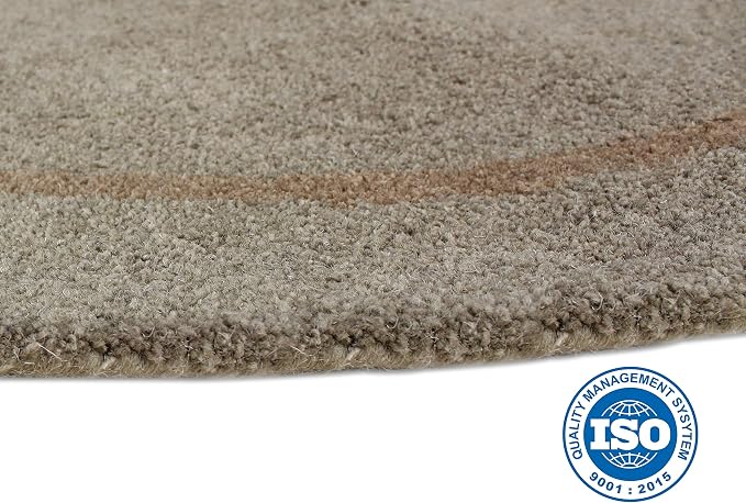 COTTON CRAFT Pure Wool Fireplace Rug - 22x44 inch Natural Tan Hearth Rug | Fire Resistant Hand Tufted Accent Carpet - Half Moon Shaped - Entryway Anti Fatigue Rug