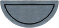 COTTON CRAFT Pure Wool Fireplace Rug - 22x44 inch Charcoal Grey Hearth Rug | Fire Resistant Hand Tufted Accent Carpet - Half Moon Shaped - Entryway Anti Fatigue Rug