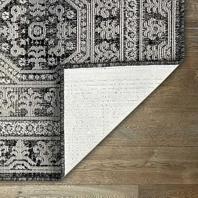Pilgrim Home and Hearth 19677-1 - 4'x6' Area Rug - Area Rug with Non-Slip Backing, Ideal for Enteryway, Living Room, Bedroom, Kitchen, Bathroom, Laundry Room - Easy Clean, Durable, Low Pile Rug