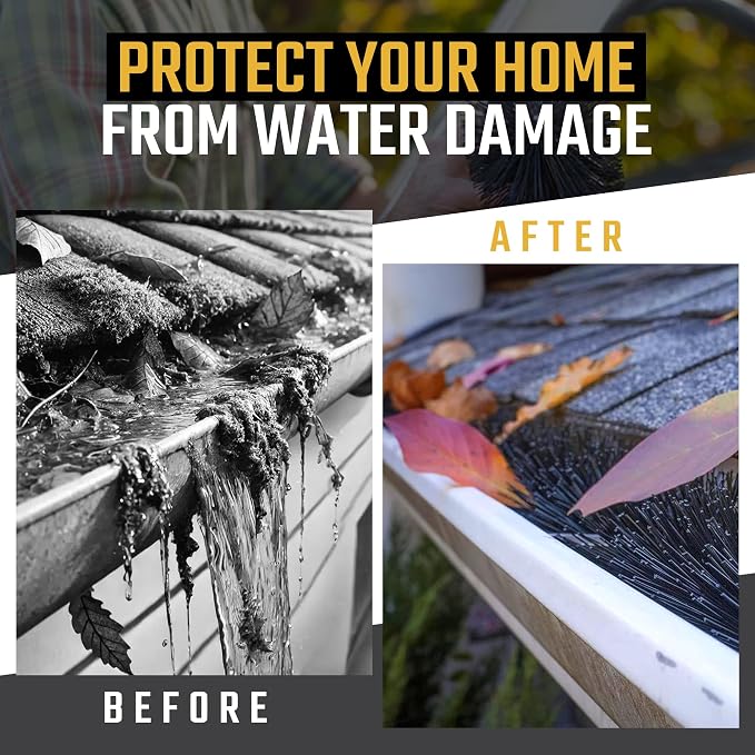 4.25" Gutter Guards, Fits 5 Inch Gutters, 45 Ft Leaf Filter | DIY gutter guard and leaf filter blocks leaves and debris, reduces cleaning and keeps water flowing in 5 inch gutters.