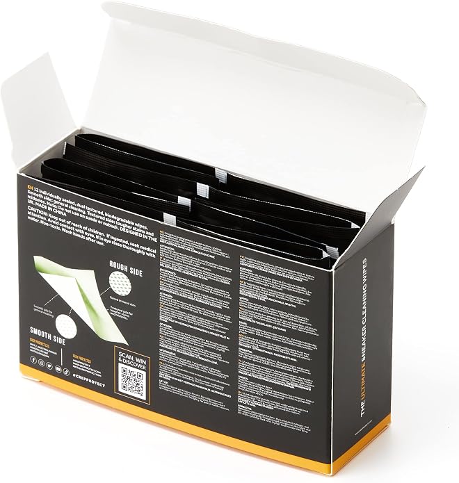 Crep Protect Shoe Wipes - Biodegradable, Dual-Sided Sneaker Cleaning Wipes for Quick Dirt & Scuff Removal - Individually Wrapped (Pack of 12)