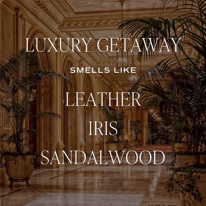 Sweet Water Decor Luxury Getaway Reed Diffuser – Hotel Scent Diffuser with Long-Lasting Premium Fragrance of Leather, Iris, Sandalwood for 4 Months – Ideal for Home Decor