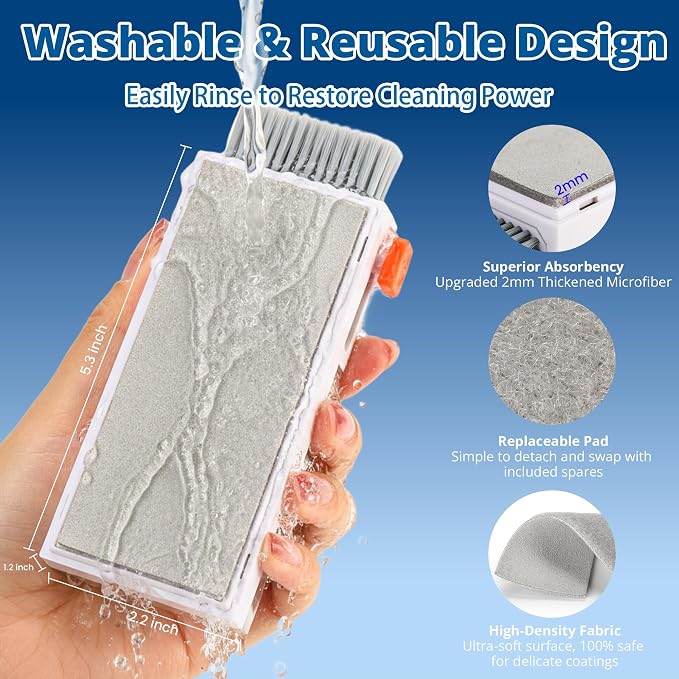 Upgraded Keyboard Cleaning Kit, 32PCS Electronics Cleaner Tool with Dust Cleaning Putty, Microfiber Cloth, Wipes-Cleaning Set for iPhone, AirPods, iPad, Laptop, PC Screen, Monitor, Camera