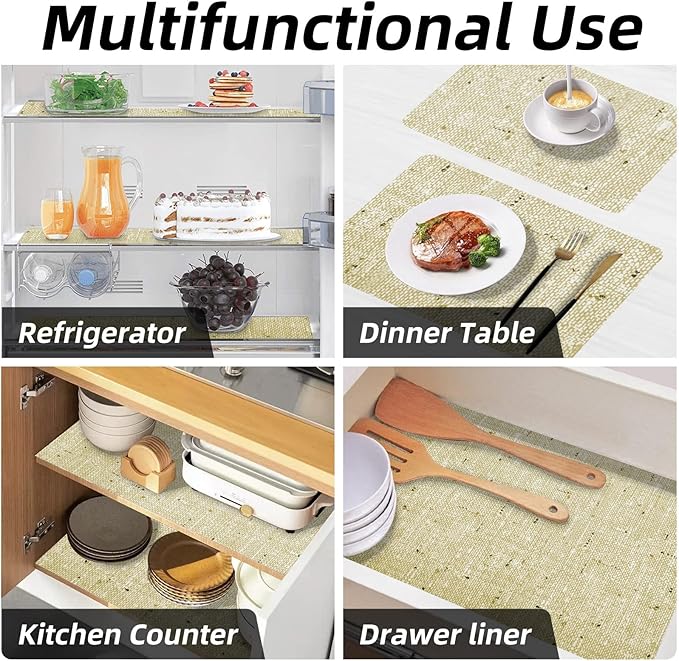 Non Adhesive Shelf Liner 20 Inch x 30 Feet Kitchen Cabinet Liner, Anti-Slip Cabinet Liner, Waterproof Drawer Liner, Kitchen Cabinet Liners for Shelves Easy to Trim