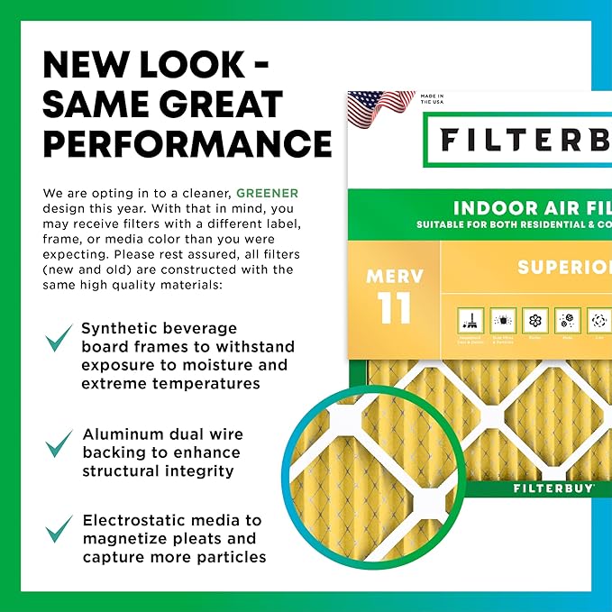 Filterbuy 24x28x1 Air Filter MERV 11 (MPR 1200) Allergen Defense Replacement (4-Pack), Electrostatic Pleated HVAC AC Furnace Filters, Made in USA (Actual Size: 23.50 x 27.50 x 0.75)