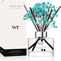 Flower Reed Diffuser Set Ocean Series Moss & Sea Salt Scent For Bathroom Accessories Shelf Decor & Air Fresheners, Sticks Defusers With 5.1 fl oz Essential Oils, House Office Decor & Gifts