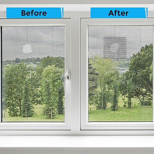 Grey Window Screen Repair Tape, 2IN X 20FT Screen Repair Kit for Windows or Doors, Strong Adhesive Fiberglass Mesh Patch Tape