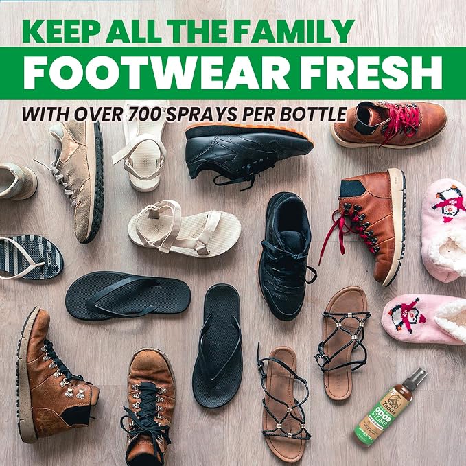 Uncle Todd's Shoe Deodorizer Spray 8oz - Proven & Powerful Enzyme Formula Spray for Shoe Odor Elimination in All Footwear (Mountain Fresh)