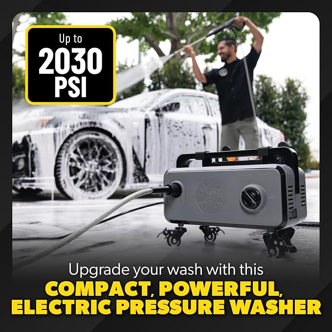 Chemical Guys, PM2000 PRO Electric Pressure Washer, 2030 PSI, 25 ft Hose | For car wash and home, 2030 PSI 1.77 GPM, 14.5 amp electric pressure washer for home use