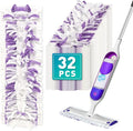 5X Cleaning Power Mop Pads Compatible with Swiffer PowerMop, Disposable Mopping Pad Refills for Cleaning, Multi-Surface Wood Floor Replacement Pads (32)